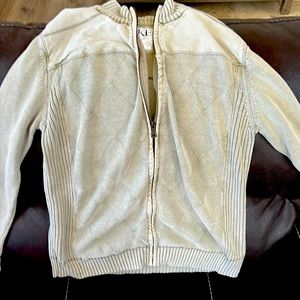 Slim fit XL BKE(Buckle Brand) Sweater. Creamy green outside dark green inside.